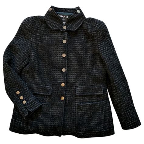 chanel vestiaire collective|Chanel wool jacket.